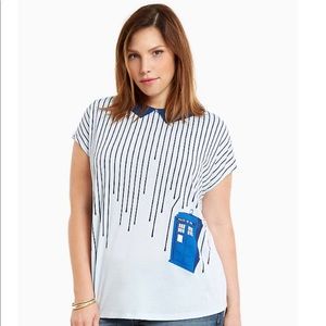 Torrid BBC Collection Dr. Who Tardis Drip Top